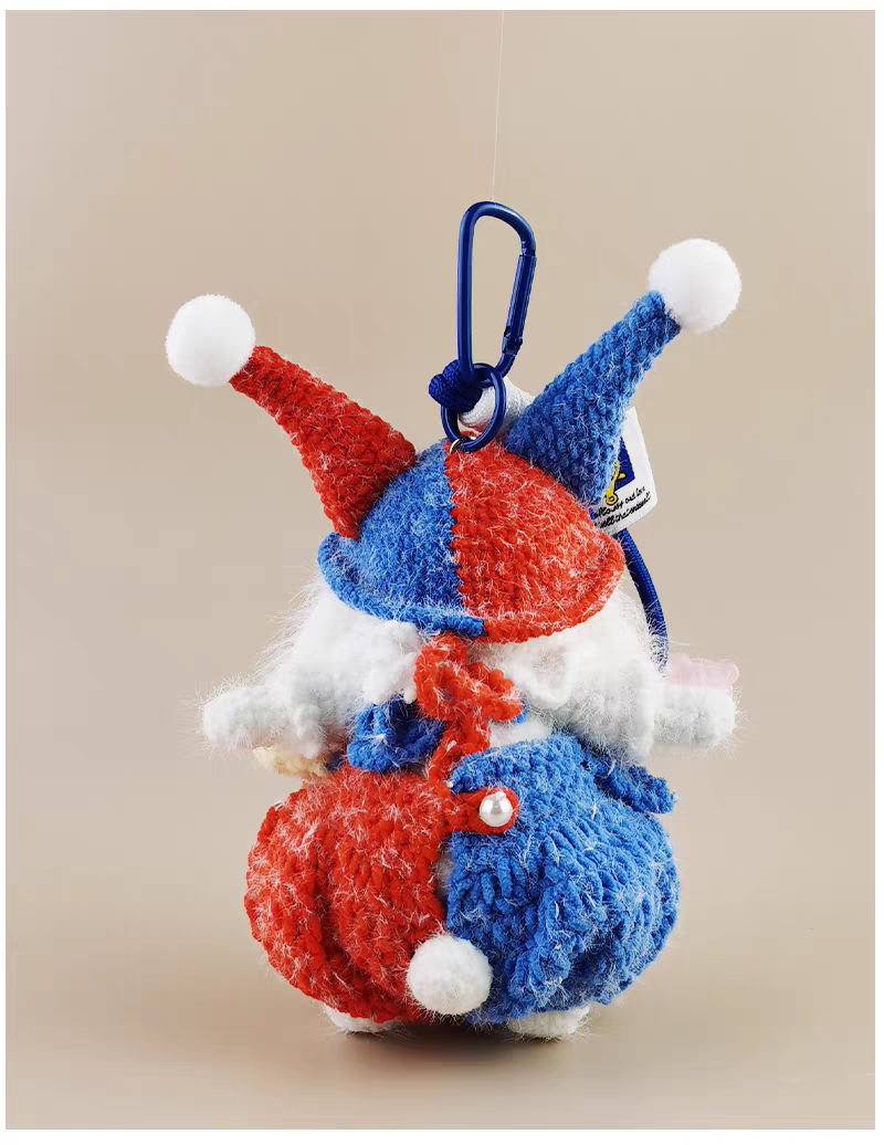 Clown Sugar Sugar Bunny Bag Charm, Premium Backpack & Car Pendant, Ideal Gift,Handmade Crochet Doll, Crochet Keychain