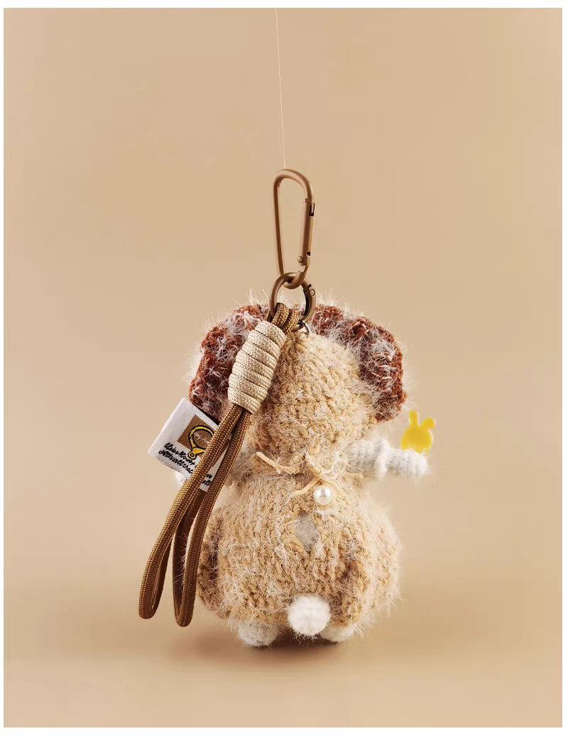 Lion Sugar Sugar Bunny Bag Charm, Premium Backpack & Car Pendant, Ideal Gift,Handmade Crochet Doll, Crochet Keychain