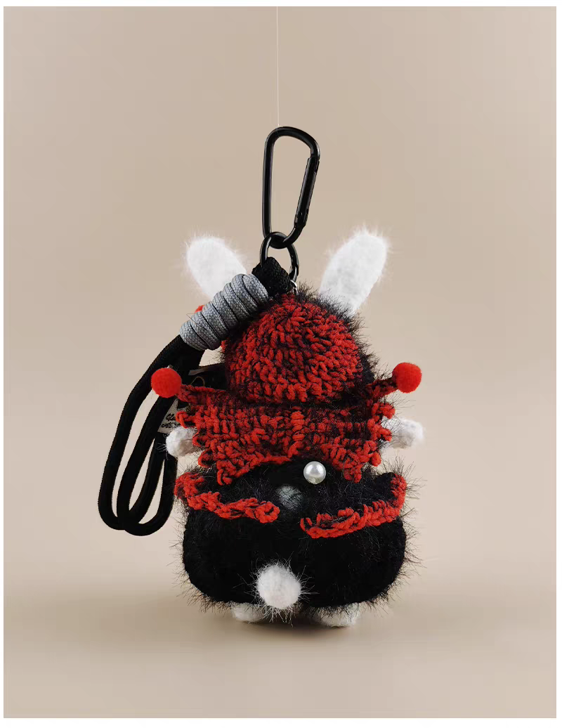 Cute Devil Sugar Sugar Bunny Bag Charm, Premium Backpack & Car Pendant, Ideal Gift,Handmade Crochet Doll, Crochet Keychain