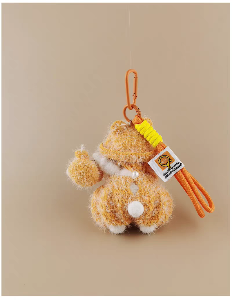 Mini Tiger Sugar Sugar Bunny Handmade Crochet Doll Keychain, Bag Charm & Car Pendant, Premium Gift