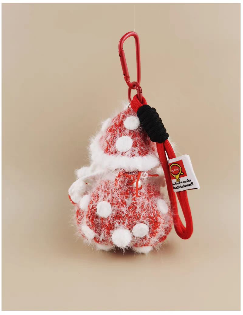 Cute Mushroom Sugar Sugar Bunny Handmade Crochet Keychain, Bag Charm & Car Pendant, Niche Premium Gift