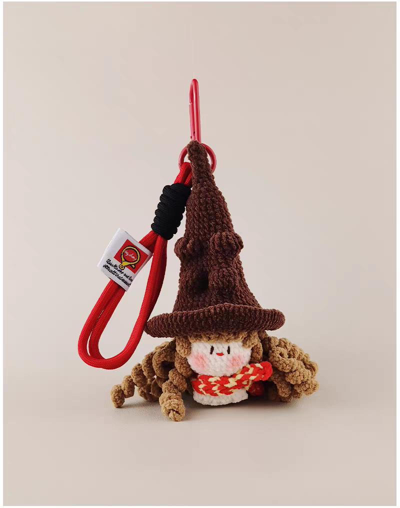 Magic Academy Baby Bag Charm, Premium Backpack & Car Pendant, Ideal Gift,Handmade Crochet Doll, Crochet Keychain