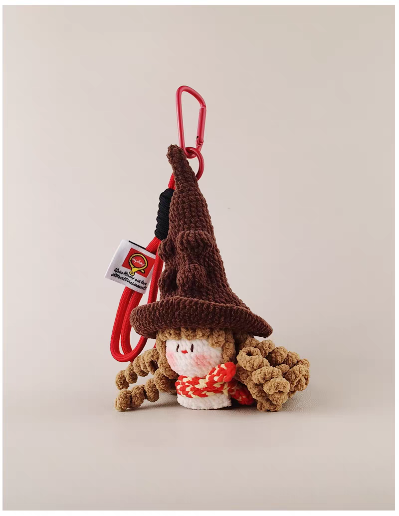 Magic Academy Baby Bag Charm, Premium Backpack & Car Pendant, Ideal Gift,Handmade Crochet Doll, Crochet Keychain