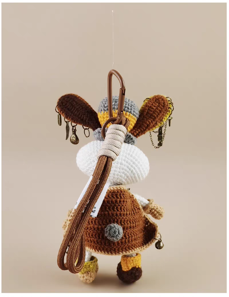 Luxury Heavy Craft TuTu Bag Charm, Premium Backpack & Car Pendant, Ideal Gift,Handmade Crochet Doll, Crochet Keychain