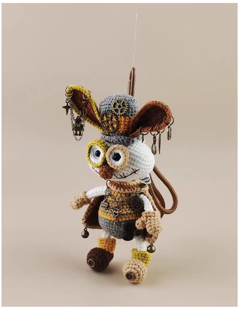 Luxury Heavy Craft TuTu Bag Charm, Premium Backpack & Car Pendant, Ideal Gift,Handmade Crochet Doll, Crochet Keychain