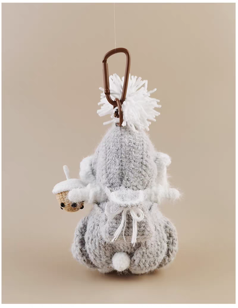 Milk Tea Sugar Sugar Bunny Bag Charm, Premium Backpack & Car Pendant, Ideal Gift,Handmade Crochet Doll, Crochet Keychain