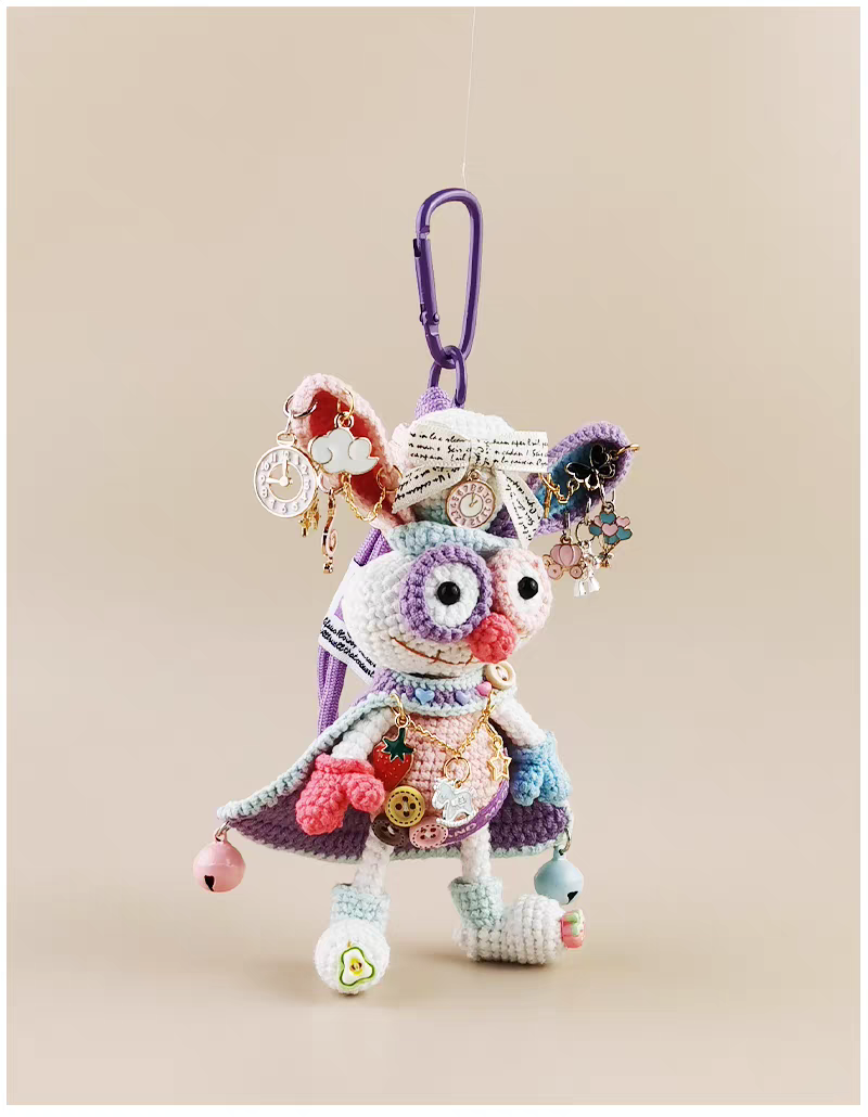 TuTu Bag Charm, Premium Backpack & Car Pendant, Ideal Gift,Handmade Crochet Doll, Crochet Keychain