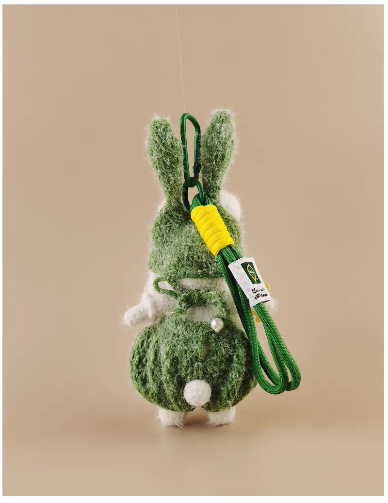 Wide Eyes Bunny Sugar Sugar Bunny Bag Charm, Premium Backpack & Car Pendant, Ideal Gift,Handmade Crochet Doll, Crochet Keychain
