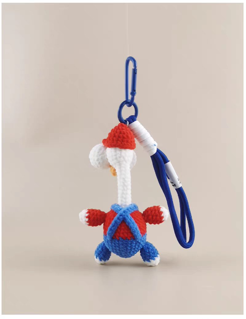 Cute Wide-Eyed Chicken Bag Charm, Premium Backpack & Car Pendant, Ideal Gift,Handmade Crochet Doll, Crochet Keychain