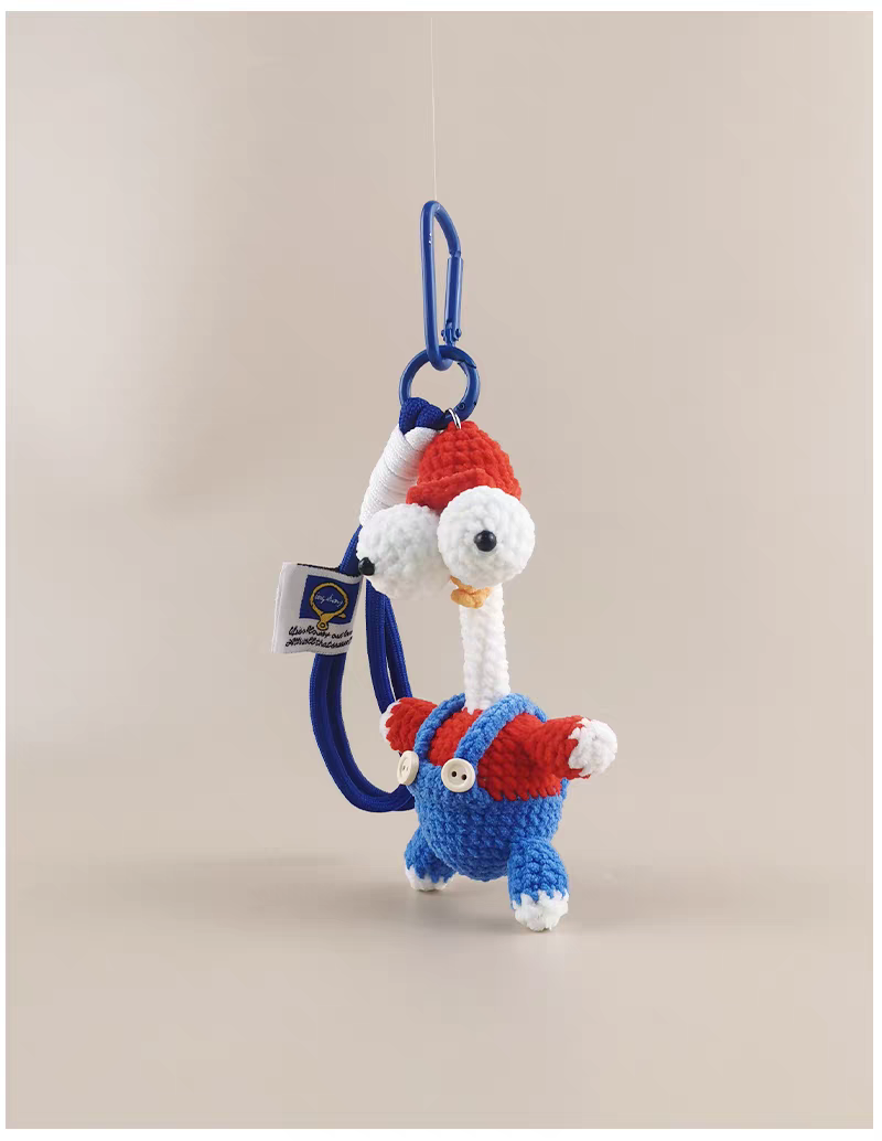 Cute Wide-Eyed Chicken Bag Charm, Premium Backpack & Car Pendant, Ideal Gift,Handmade Crochet Doll, Crochet Keychain