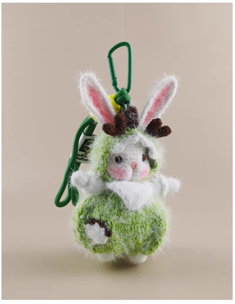 Cute Dinosaur Sugar Sugar Bunny Bag Charm, Premium Backpack & Car Pendant, Ideal Gift,Handmade Crochet Doll, Crochet Keychain