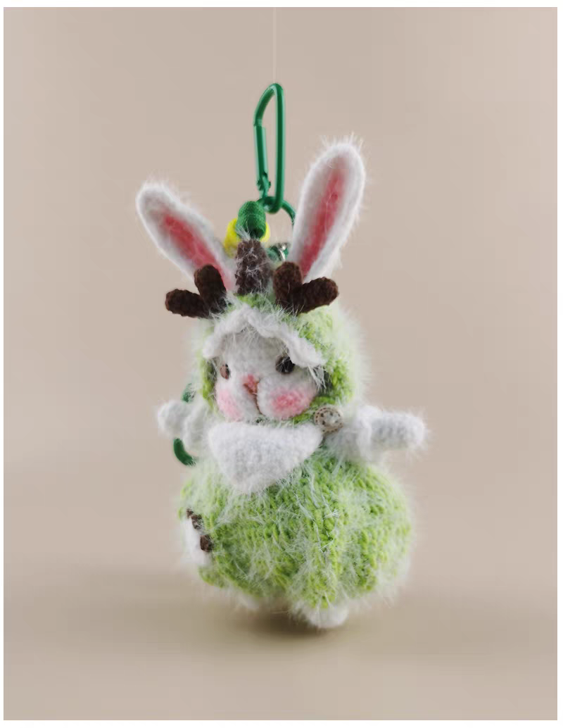 Cute Dinosaur Sugar Sugar Bunny Bag Charm, Premium Backpack & Car Pendant, Ideal Gift,Handmade Crochet Doll, Crochet Keychain