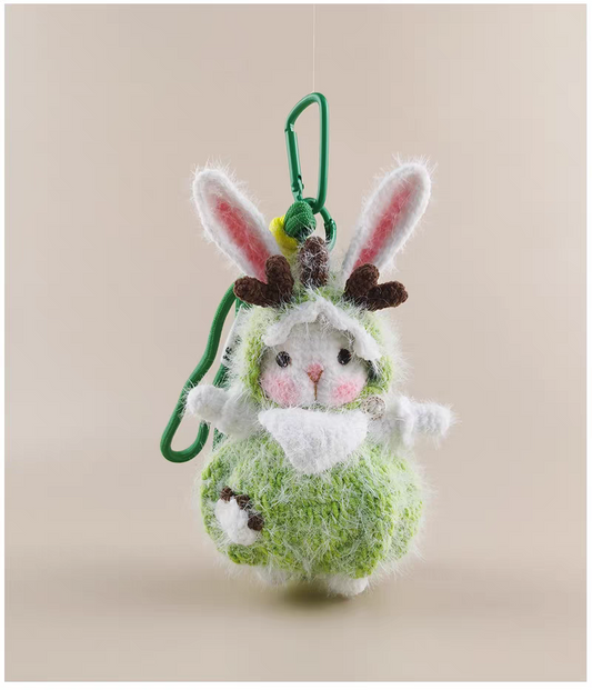 Cute Dinosaur Sugar Sugar Bunny Bag Charm, Premium Backpack & Car Pendant, Ideal Gift,Handmade Crochet Doll, Crochet Keychain