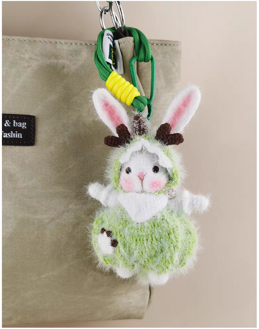 Cute Dinosaur Sugar Sugar Bunny Bag Charm, Premium Backpack & Car Pendant, Ideal Gift,Handmade Crochet Doll, Crochet Keychain