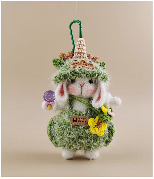 Zodiac Dragon Sugar Sugar Bunny Bag Charm, Premium Backpack & Car Pendant, Ideal Gift,Handmade Crochet Doll, Crochet Keychain