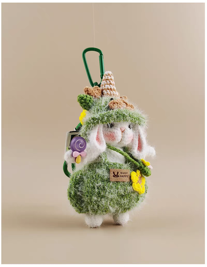 Zodiac Dragon Sugar Sugar Bunny Bag Charm, Premium Backpack & Car Pendant, Ideal Gift,Handmade Crochet Doll, Crochet Keychain