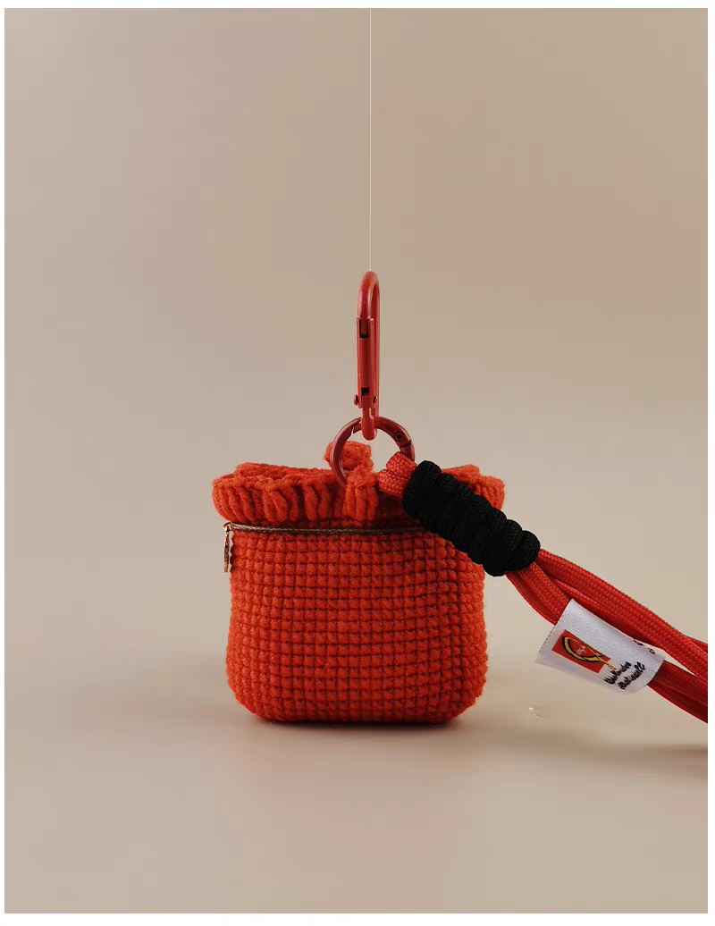 Lucky Fortune Bag Earphone Bag Bag Charm, Premium Backpack & Car Pendant, Ideal Gift,Handmade Crochet Doll, Crochet Keychain