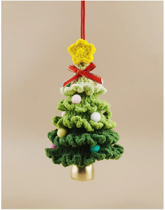 Christmas Tree Bag Charm, Premium Backpack & Car Pendant, Ideal Gift,Handmade Crochet Doll, Crochet Keychain