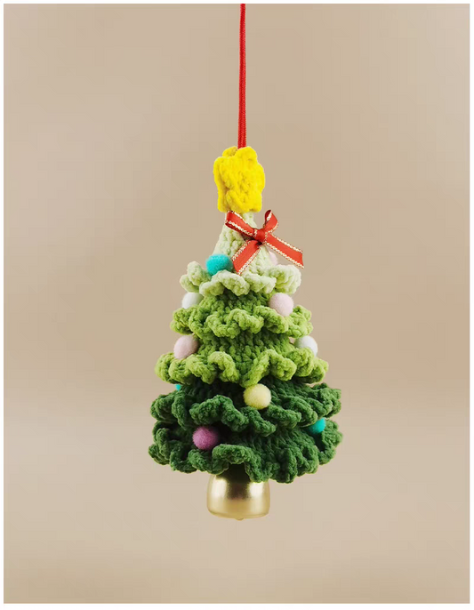 Christmas Tree Bag Charm, Premium Backpack & Car Pendant, Ideal Gift,Handmade Crochet Doll, Crochet Keychain