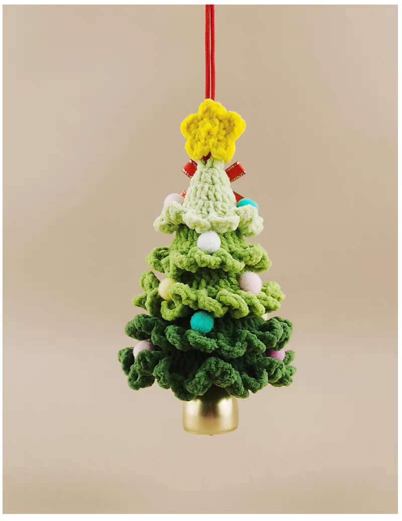 Christmas Tree Bag Charm, Premium Backpack & Car Pendant, Ideal Gift,Handmade Crochet Doll, Crochet Keychain