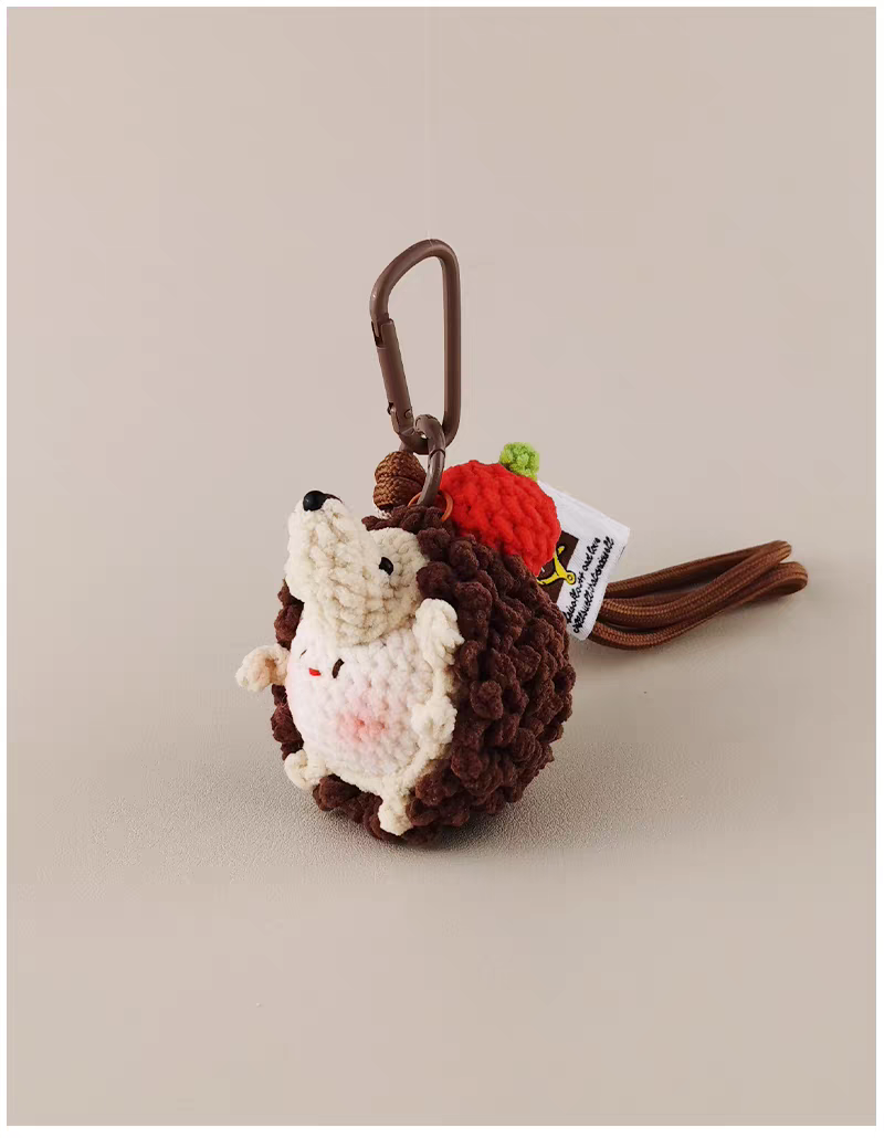 Hedgehog Doll Bag Charm, Premium Backpack & Car Pendant, Ideal Gift,Handmade Crochet Doll, Crochet Keychain