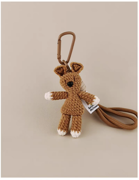Cute Bear Bear  Crochet Bag Charm, Premium Backpack & Car Pendant, Ideal Gift,Handmade Crochet Doll, Crochet Keychain