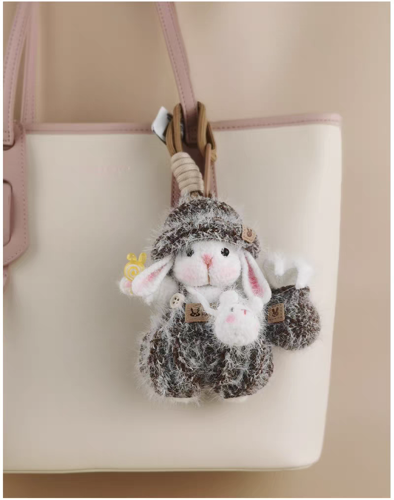 Cute Magician Sugar Sugar Bunny Handmade Crochet Keychain, Bag Charm & Car Pendant, Niche Premium Gift