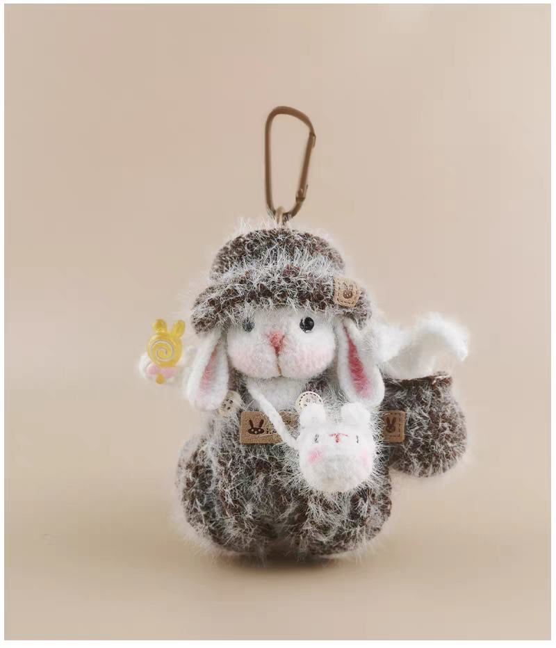 Cute Magician Sugar Sugar Bunny Handmade Crochet Keychain, Bag Charm & Car Pendant, Niche Premium Gift