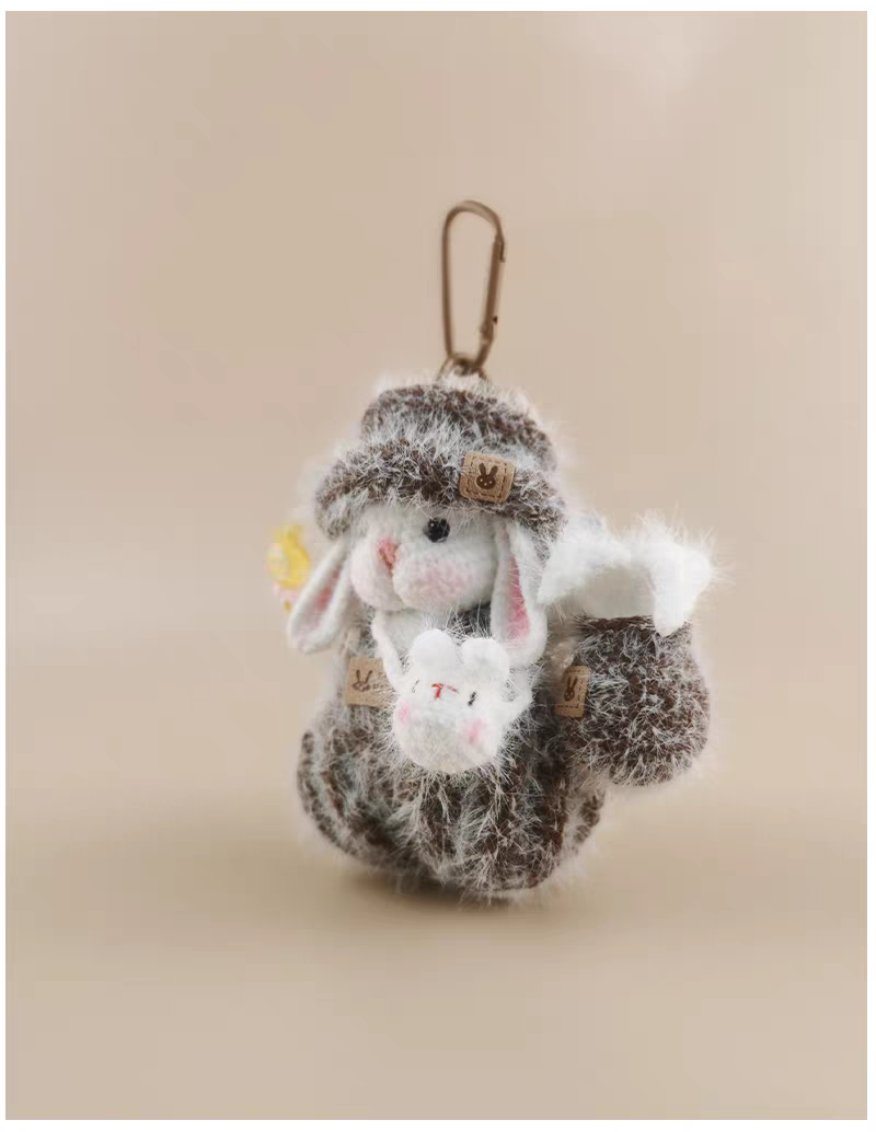 Cute Magician Sugar Sugar Bunny Handmade Crochet Keychain, Bag Charm & Car Pendant, Niche Premium Gift
