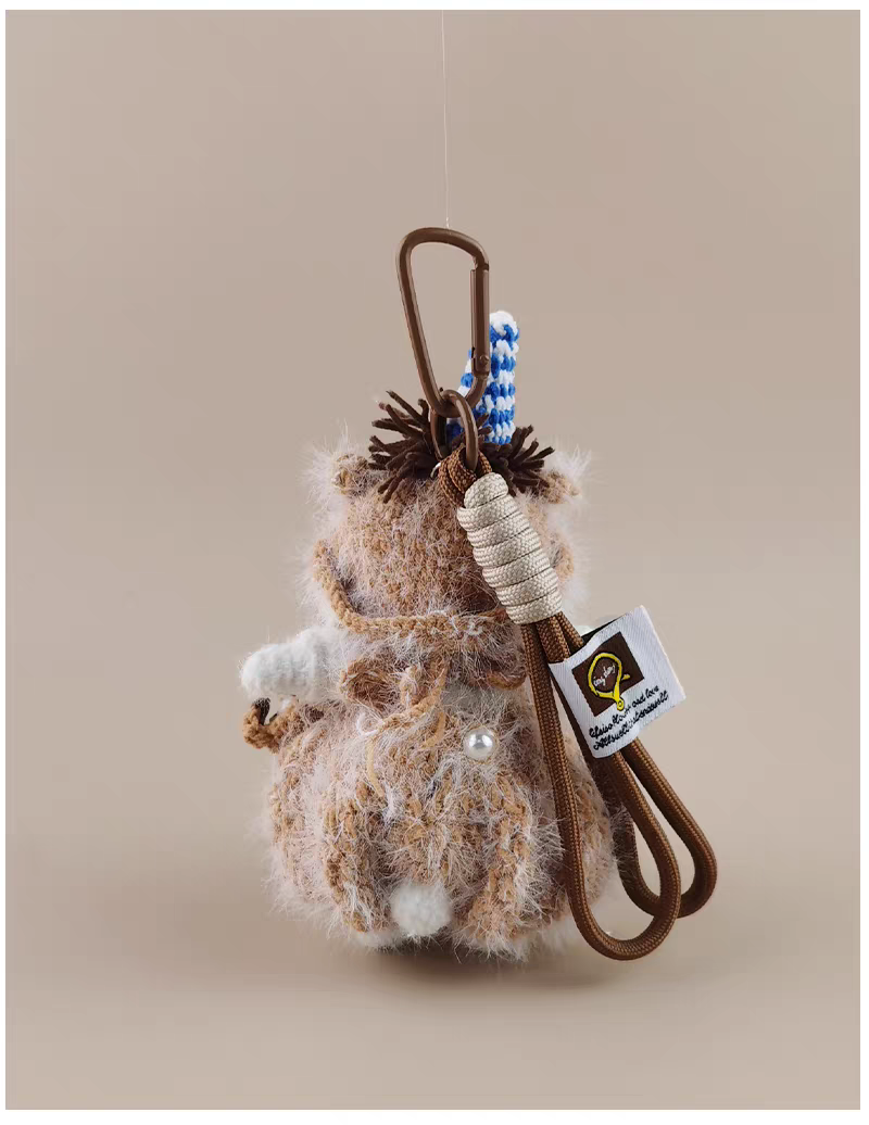 Cute Chinese Zodiac Horse Sugar Sugar Bunny Handmade Crochet Doll Keychain, Bag & Backpack Charm Pendant, Niche Premium Gift