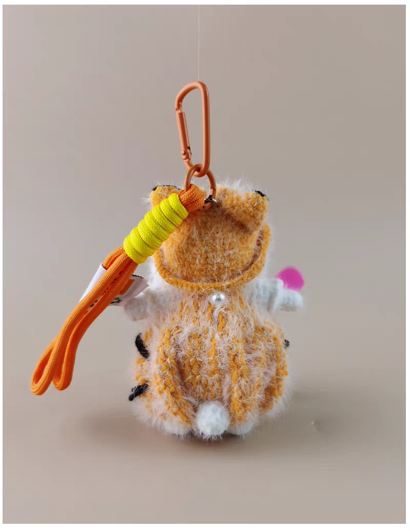 Mini Cat Sugar Sugar Bunny Handmade Crochet Doll Keychain, Bag & Backpack Charm Pendant, Lovely Gift