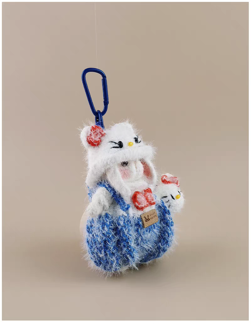 Sailor KT Cat Sugar Sugar Bunny Crochet Bag Charm Keychain, Cute Gift