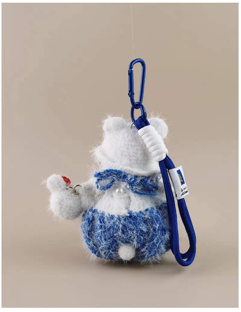 Sailor KT Cat Sugar Sugar Bunny Crochet Bag Charm Keychain, Cute Gift